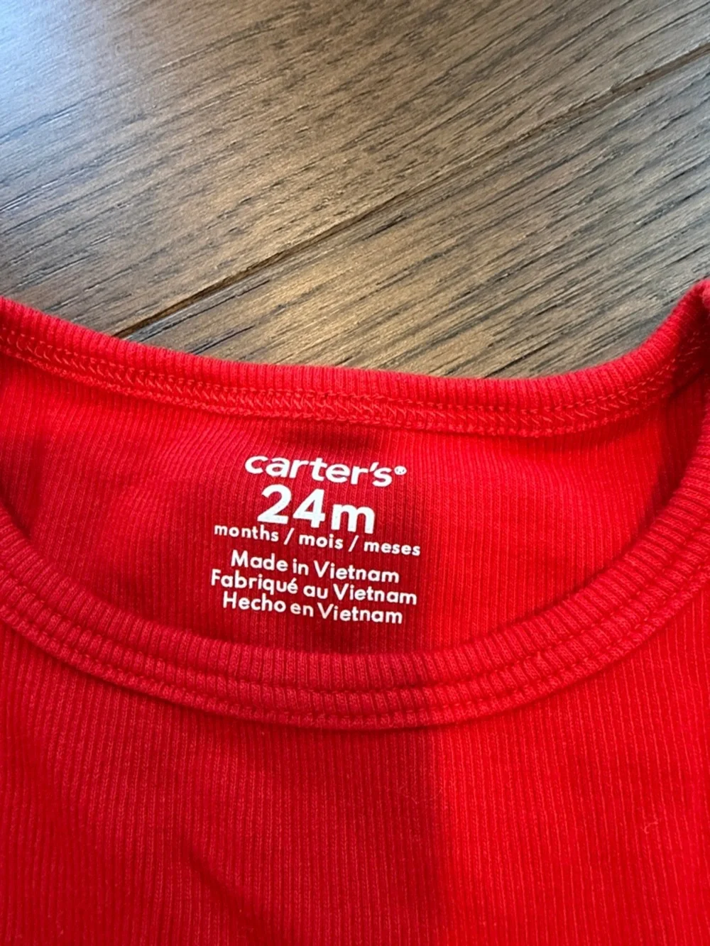 Carter’s Girls Red Long-Sleeve Tulle Tunic Top 24 Month - C37-071